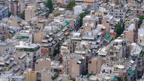 Athen-überbevölkerte-Wohngebäude-Blick-Vom-Lycabettus-hügel,-Griechenland