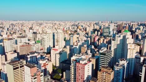 Great-view-of-Sao-Paulo-city-downtown-with-blue-skies-and-thousands-of-buildings-skyline