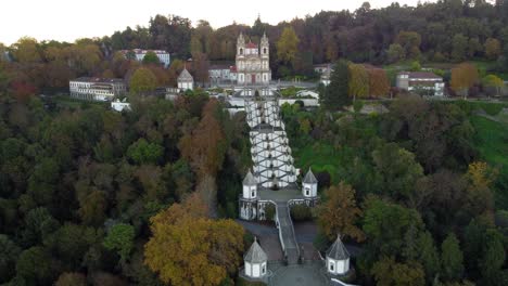 Aerial-view-of-braga-Portugal-monastery-cathedral-Bon-Jesus