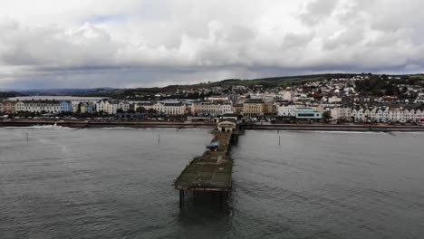 Aerial-View-Of-Teignmouth's-Grand-Pier-And-Beach