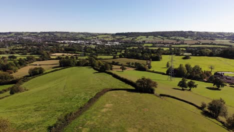 Aerial-Over-Idyllic-East-Devon-Countryside-Near-Honiton