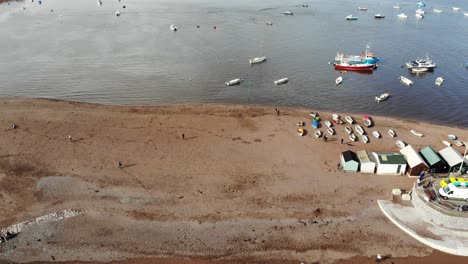 Aerial-Over-Boat-Hire-On-Sandbank-On-River-Teign
