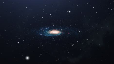 Galaxia-Espiral-Moviéndose-Flotando-En-El-Universo