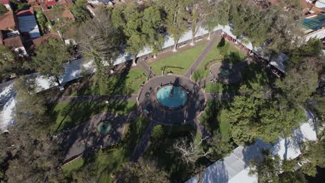 Drone-view-of-the-square-in-the-center-of-Patzcuaro