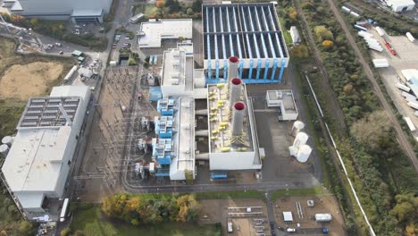 Advanced-Thermal-Treatment-Plant-Power-station-Hoddesdon-Hertfordshire-UK-high-point-of-view-aerial-drone-view