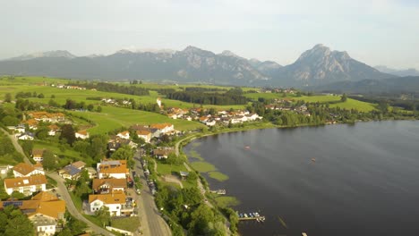 High-Aerial-View-of-Rural-Europe-in-Bavarian-Alps
