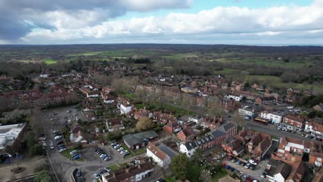 Tenterden-town-centre-Kent-UK-Aerial-drone-footage-of-high-street