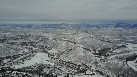 aerial-footage-of-snowy-town-hd
