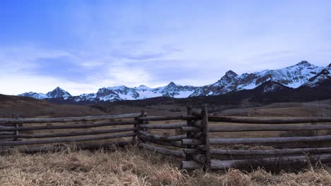 4K-Time-Lapse-Rocky-Mountain-Ranch-and-Fence
