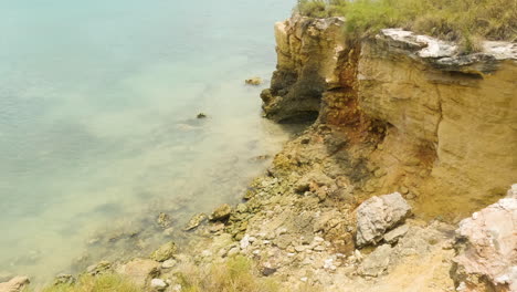 Rugged-Cliff-At-The-Seashore-In-Cabo-Rojo-In-The-South-Coast-Of-Puerto-Rico