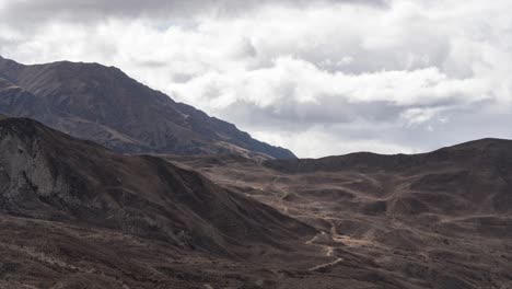 A-time-lapse-video-of-clouds-moving-over-the-rugged-desert-Himalaya-Mountains-in-Nepal
