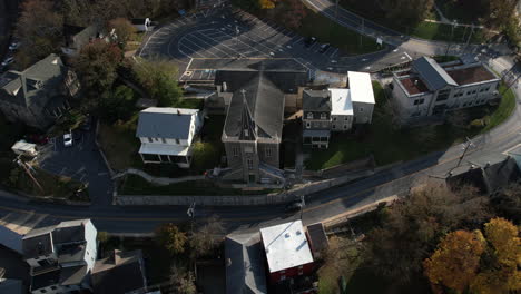Ellicott-City,-Maryland-USA,-Aerial-View-of-St