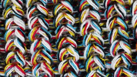 Close-up-of-Braided-Multi-colored-Yarns