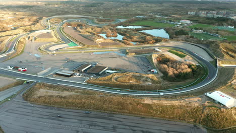 Aerial-lateral-view-of-F1-circuit-race-track-at-Zandvoort-in-The-Netherlands