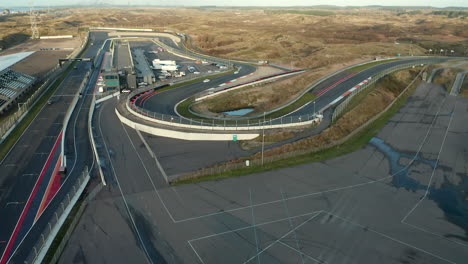 Motorsport-Race-Track-Zandvoort-In-The-Netherlands---aerial-drone-shot