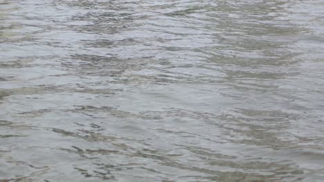 Pov-An-Die-Wasseroberfläche-Mit-Wellen,-Während-Sie-Auf-Dem-Boot-Im-Fluss-Sind