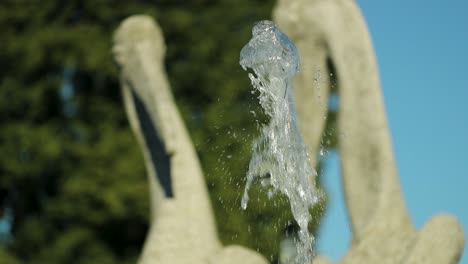 Close-Up-Shot-of-Fountain-in-Public-Park