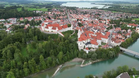 Fussen-town-Bavaria-Germany-drone-aerial-view