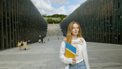 Portrait-Of-A-Ukrainian-Woman-Studying-In-A-Private-University-Of-Ewha-In-Seoul,-South-Korea