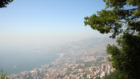 Beautiful-Mediterranean-Sea-Coastline-Overlook-of-Lebanon-Coast
