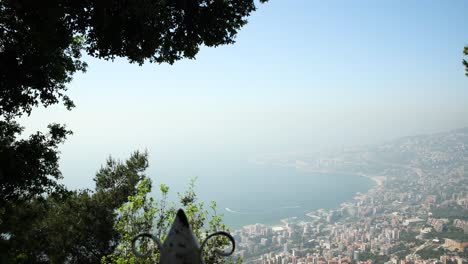 Male-Tourist-Enjoying-Mediterranean-Sea-Coastline-of-Lebanon