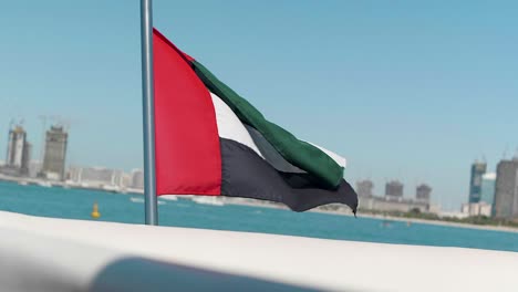 Zeitlupenaufnahmen-Der-Flagge-Der-Vereinigten-Arabischen-Emirate