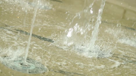 Two-Small-Floor-Fountains-in-Slow-Motion