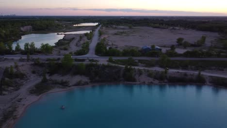 Quarry-at-Sunset-with-Ponds