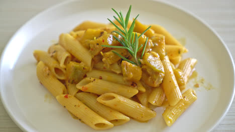 Kürbis-Penne-Pasta-Alfredo-Sauce---Vegane-Und-Vegetarische-Küche