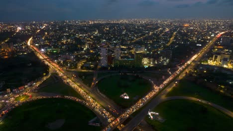 Afrika-Ghana-Accra-City-Hyperlapse-Bei-Nacht