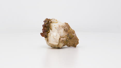 Close-view-of-Vanadinite-on-Barite-mineral
