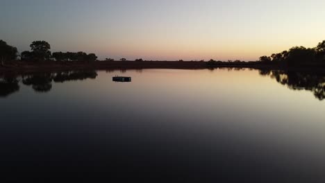 Drone-Footage-of-a-Serene-Lake-at-Dawn-First-Light