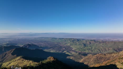 Wide-shot-of-Easy-Bay-Area-from-Mount-Diablo-State-Park,-Antioch,-Concord,-Clayton,-Contra-Costa-County
