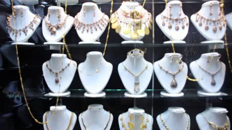 Beautifully-designed-jewelry-on-display--Tunisia,-North-Africa