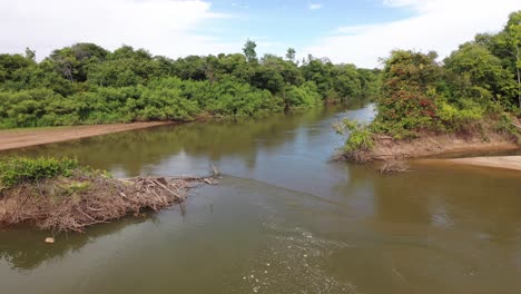 Aerial-view-of-the-Aquidauana-River,-Pantanal,-Brazil