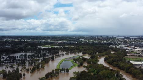AERIAL-Barwon-River-Water-Breaking-Its-Banks-After-Damaging-Storms