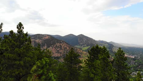 Small-Colorado-Mountains-And-Hills-With-Green-Coniferous-Pine-Trees-In-The-Foreground