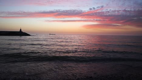 Vibrant-Sunset-Colors-on-the-Mediterranean-Sea-Horizon-on-the-Lebanon-Coast