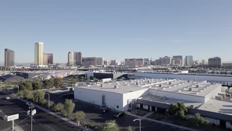 Ascending-daytime-aerial-looking-towards-the-Las-Vegas-Casino-Strip-Nevada