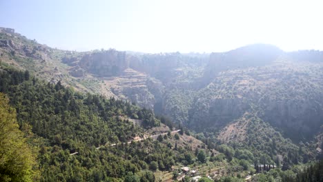 Beautiful-Scenery-of-Qannoubine-Valley,-Lebanon