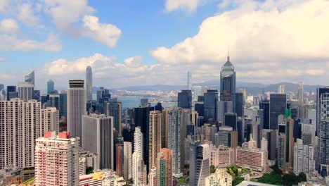 Hong-Kong-skyline-and-skyscrapers-overlooking-Victoria-bay-on-a-beautiful-day