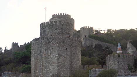 Medieval-Fortress-in-Istanbul-called-Rumelian-Castle-at-Historical-Place