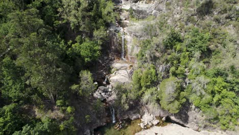 Cascatas-de-Fecha-de-Barjas-or-Tahiti-waterfalls-in-Peneda-Geres-National-park,-Portugal
