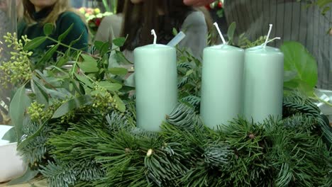 Advent-wreath-of-needles-and-candles
