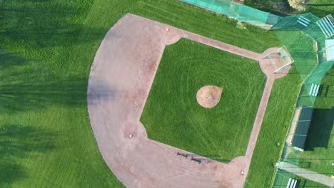 Overhead-view-and-rotation-over-baseball-field-in-Germany