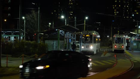 SEPTA-Trolleys-pass-through-the-40th-street-portal,-West-Philadelphia