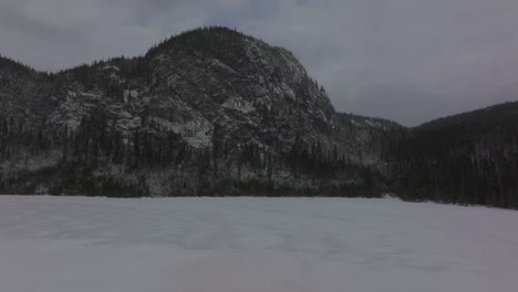 Frozen-Landscape-At-Mont-Du-Lac-A-L'empeche-During-Winter-In-Charlevoix,-Quebec,-Canada