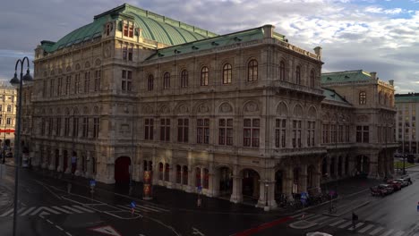 Stunning-view-out-towards-Vienna-state-opera-with-classical-architecture