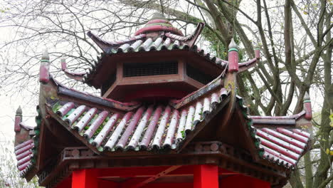 A-Chinese-garden-building-in-winter-with-frost-and-snow-on-the-roof