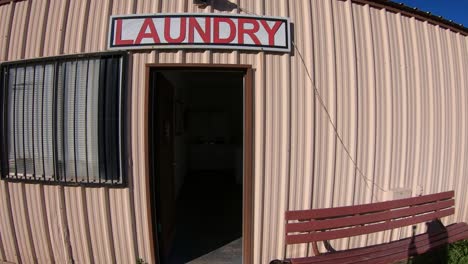 Zoom-into-a-Laundry-room-at-a-campground-and-RV-Resort-in-southern-Arizona